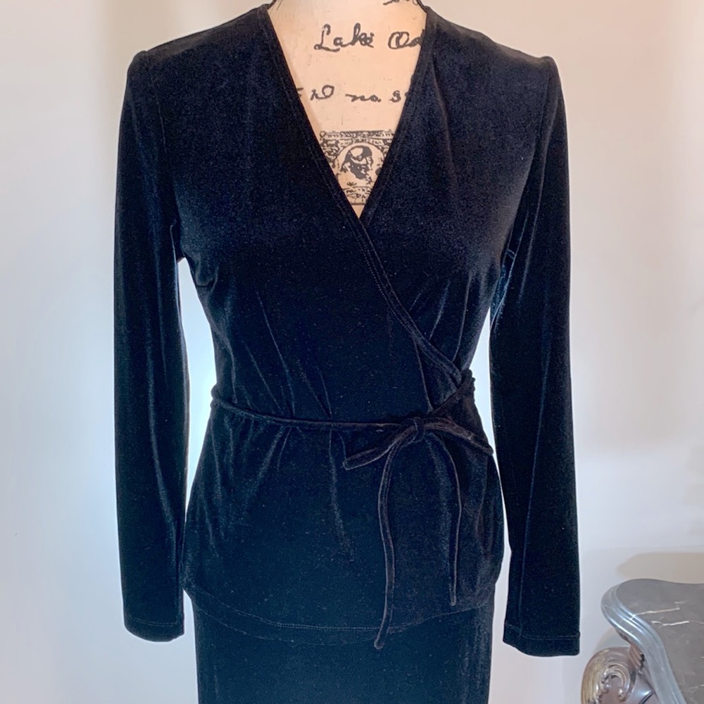 Liz Claiborne 2 pc Dress/Skirt Set Velvet